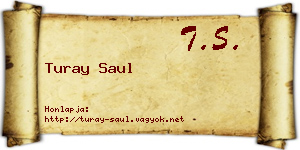 Turay Saul névjegykártya